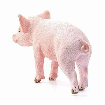 Schleich Farm World Piglet Standing Educational Figurine for Kids Ages 3-8, Pink