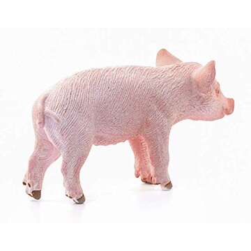 Schleich Farm World Piglet Standing Educational Figurine for Kids Ages 3-8, Pink