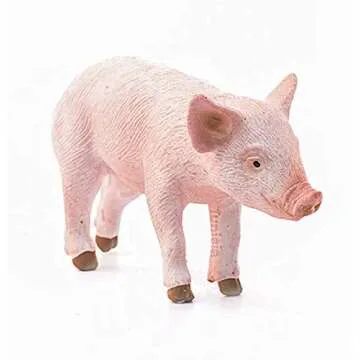 Schleich Farm World Piglet Standing Educational Figurine for Kids Ages 3-8, Pink