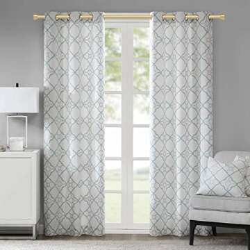 Gold Curtain Rods for Windows 28 to 48 Inch(2.3-4ft),1 Inch Diameter Adjustable Curtain Rod,Modern Drapery Rods,Decorative Window Curtains Rod 20-45",Gold