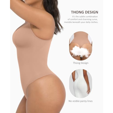 FeelinGirl Tummy Control Shapewear Bodysuit for Women
