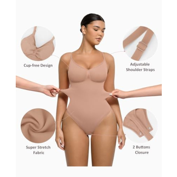 FeelinGirl Tummy Control Shapewear Bodysuit for Women