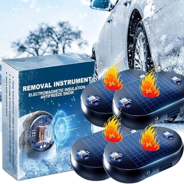 4Pcs Electromagnetic Anti-freezing Device,Electromagnetic Car Snow Removal Device,Electromagnetic Wa...