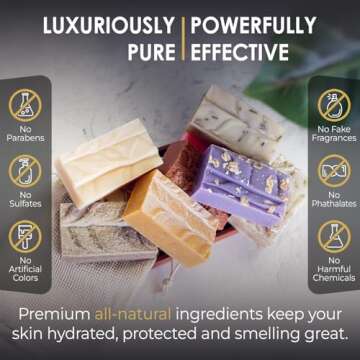 Blue Moon Elise Ain't Buggin Me Citronella Bar Soap for Men and Women, Natural Handmade Soap with Pure Citronella Essential Oils, Soap Bar for Camping and Outdoor Activities