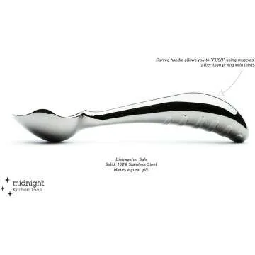 Midnight Scoop Stainless Steel Ice Cream Scoop