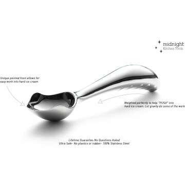 Midnight Scoop Stainless Steel Ice Cream Scoop