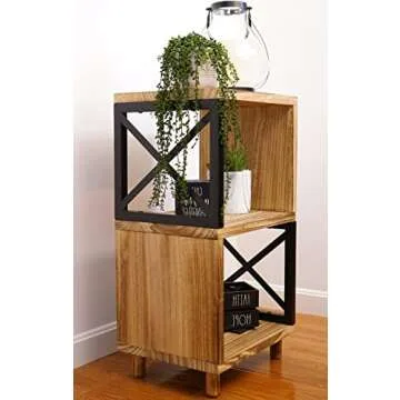 Rustic Side Table – Premium Wood End Table for Unique Decor