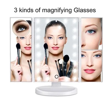 Magicfly Lighted Makeup Mirror with 10X Magnification