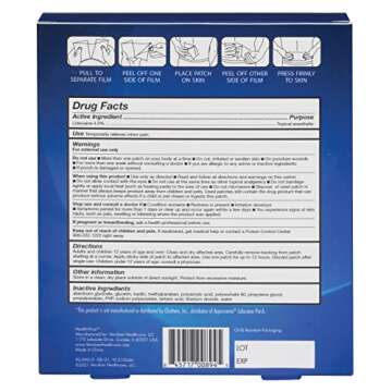 HealthWise™ Maximum Strength Pain Relief 4% Lidocaine Patch, 15 Count, White