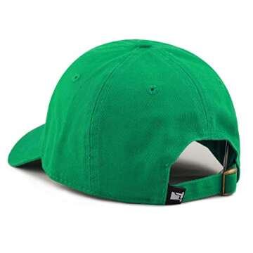 The Hat Depot Baseball Dad Hat Women Men Blank Washed Low Profile Cotton and Denim UPF 50+ Running Golf Cap Hat(Kelly Green)