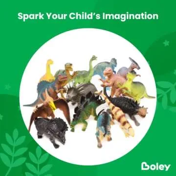 BOLEY Monster (15-Pack) Large 7" Toy Dinosaurs Set - Enormous Variety of Authentic Type Plastic Dinosaurs - Great as Dinosaur Party Supplies, Birthday Party Favors, and More