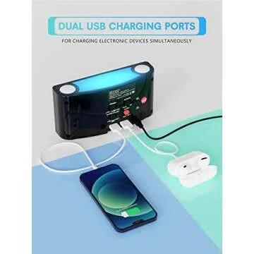 ROCAM Extra Loud Alarm Clock with Bed Shaker, 0-100% Dimmer, Vibrating Alarm Clock for Heavy Sleepers, Hearing Impaired, Teens with 7" Large Display, USB Charger, Night Light, Snooze & DST