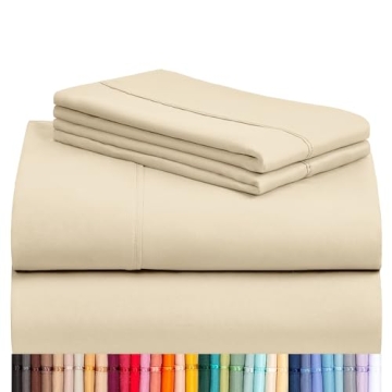LuxClub 6 Piece Queen Sheet Set - Breathable & Wrinkle Free