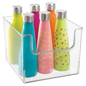 mDesign Clear Plastic Storage Bins 4 Pack Kitchen Pantry Organizer