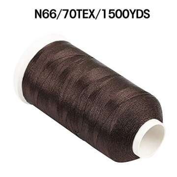 Desirable Life Bonded Nylon N66 Sewing Thread 1500 Yards Size #69 T70 210D/3 for Leather Denim Hand ...