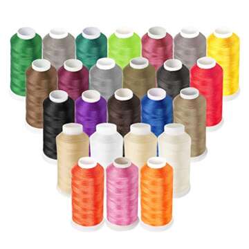 Desirable Life Bonded Nylon N66 Sewing Thread 1500 Yards Size #69 T70 210D/3 for Leather Denim Hand Machine Craft Shoe Bag Repairing Strong Heavy Duty High Temperature Resistant Waterproof (Brown)