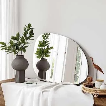 DWELLER Irregular Mirror for Wall Decor 36.2"x27.1", Asymmetrical Mirror, Modern Frameless Wall Mirror for Bathroom Bedroom Entryway Living Room Vanity
