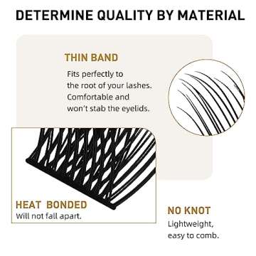 B&Q LASH Natural Individual Lashes Eyelash Clusters Extensions DIY at Home D Curl 8-16MIX 72 Clusters Lashes C D Curl (XS-D-8-16MIX)