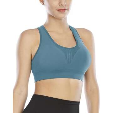Heathyoga High Impact Sports Bras for Women Padded Sports Bras for Women Workout Bras for Women Racerback Bras Yoga Bras