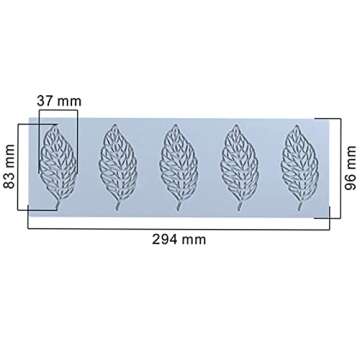 Hollow Leaf Candy Mold, Chocolate Candy 3D Hollow Leaf Silicone Mold, Sugar Craft Cake Decoration, C...