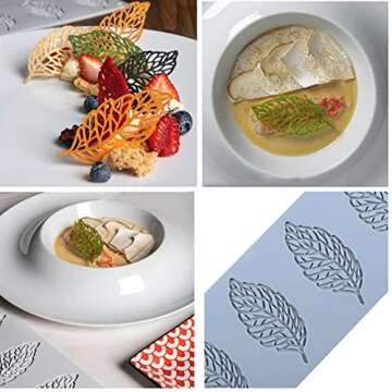 Hollow Leaf Candy Mold, Chocolate Candy 3D Hollow Leaf Silicone Mold, Sugar Craft Cake Decoration, Cupcake Top, Polymer Clay