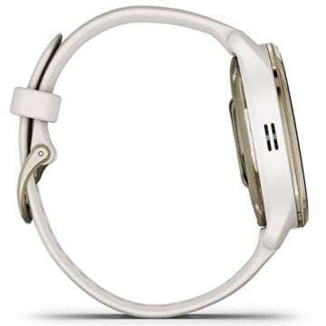 Garmin Venu 2 Plus, GPS Smartwatch with Call and Text, Advanced Health Monitoring and Fitness Features, Light Gold with Ivory Band