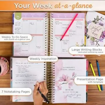 Inspirational 18 Month Planner for Women with Bible Verses