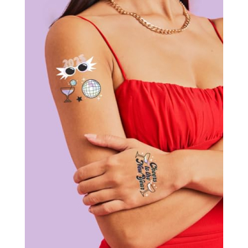 xo, Fetti NYE Temporary Tattoos - Fun 2025 Party Favors