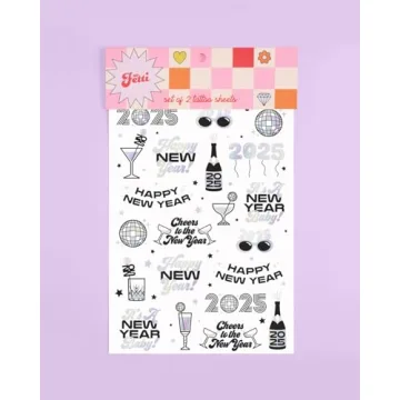 xo, Fetti NYE Temporary Tattoos - Fun 2025 Party Favors