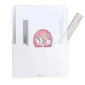 2 Pack Magnetic File Holder - Paper Holder, Pocket Organizer,Hanging Wall File Organizer Office Supplies Storage, Magazine Mail Organizer Case for Notebooks,Planners,Letter (2 Pack)