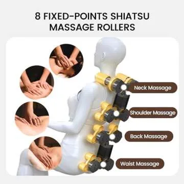 Real Relax 2024 Massage Chair Zero Gravity Full Body Airbags, 8 Fixed Points Massage Rollers with 6 Auto Modes, Bluetooth, Foot Rollers, Heater, Black