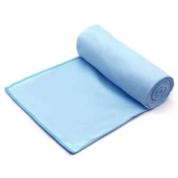 Eunzel Hot Yoga Towel Non Slip Yoga Mat Towel Non-Slip Sweat Absorbent Microfiber Towel for Hot Yoga...