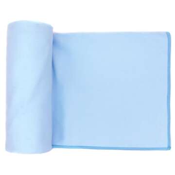 Eunzel Hot Yoga Towel Non Slip Yoga Mat Towel Non-Slip Sweat Absorbent Microfiber Towel for Hot Yoga, Pilates and Workout 72" x 26.5", Blue