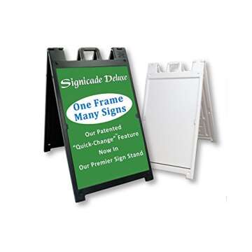 Black Signicade Deluxe A-Frame Sidewalk Sign Stand