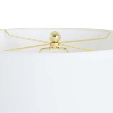 Creative Co-Op Wood Floor Lamp with Linen Shade