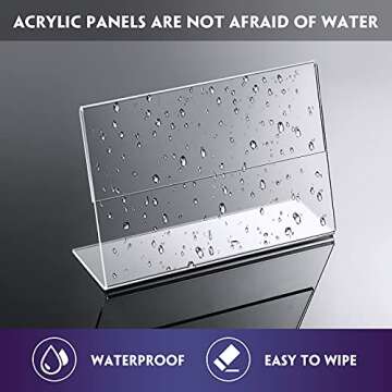Yalikop 24 Acrylic Sign Holders For Photos and Brochures