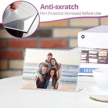 Yalikop 24 Acrylic Sign Holders For Photos and Brochures
