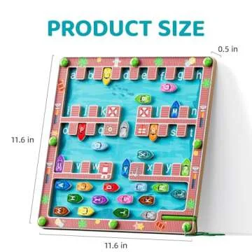 Magnetic Alphabet Maze Montessori Toys - Toys for 3+ Year Old Boys and Girls, Fine Motor Skill Educa...