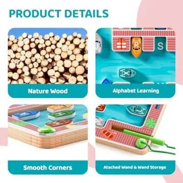 Magnetic Alphabet Maze Montessori Toys - Toys for 3+ Year Old Boys and Girls, Fine Motor Skill Education Toys for Toddler Preschool Learning Activities, Gift for Kids Toddler