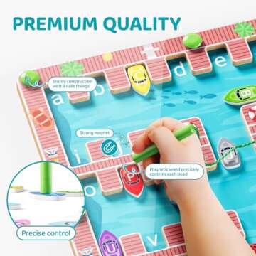 Magnetic Alphabet Maze Montessori Toys - Toys for 3+ Year Old Boys and Girls, Fine Motor Skill Education Toys for Toddler Preschool Learning Activities, Gift for Kids Toddler
