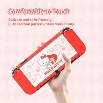 Kuitmor Protective Shell for Switch OLED,Slim Cover Case Compatible with Switch OLED,Anti-Scratch and Shock-Absorption Design Joy Con Cover Skins - HLK (for Switch OLED)