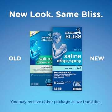 Mommy's Bliss Saline Drops/Spray, Nasal Relief for Newborns & Up, 1 Fl Oz
