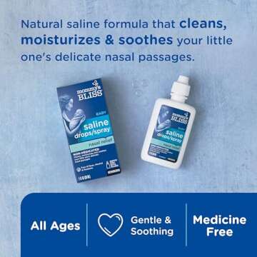 Mommy's Bliss Saline Drops/Spray, Nasal Relief for Newborns & Up, 1 Fl Oz