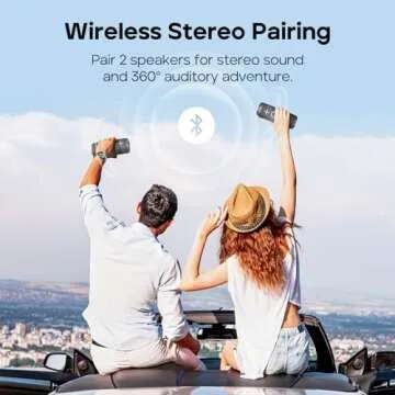 Tribit StormBox 2 Bluetooth Speaker with 34W 360° Surround Sound, XBass Tech, 24H Playtime, IPX7 Waterproof, Bluetooth 5.3, TWS Pairing Portable Wireless Speaker for Outdoor