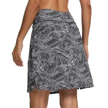 M MOTEEPI Skorts for Women with Pockets - Knee Length Athletic Skirts