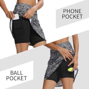 M MOTEEPI Women's Athletic Skorts with Pockets