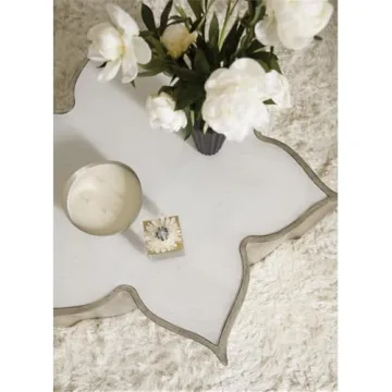 Sanctuary Painted Glass Cocktail Table Silver Glamour Hooker