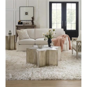 Sanctuary Painted Glass Cocktail Table Silver Glamour Hooker