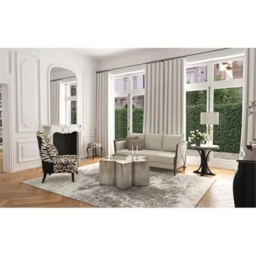 Sanctuary Painted Glass Cocktail Table Silver Glamour Hooker