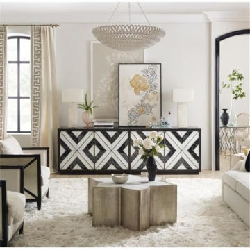 Sanctuary Painted Glass Cocktail Table Silver Glamour Hooker